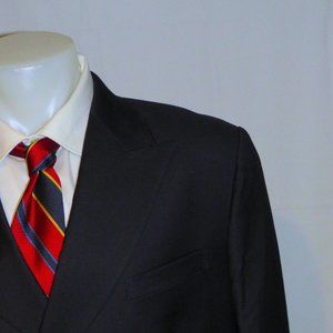 Baron Kay's Loro Piana 150 Custom Solid Navy Blue 6x3 Double Breasted Suit 40R